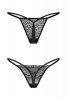 Obsessive Figi stringi otwarte Clara czarne 2-pak